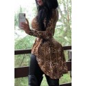 Lovely Casual Leopard Brown Blouse