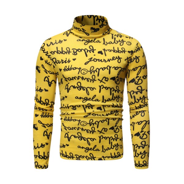 Lovely Casual Letter Printed Yellow T-shirt